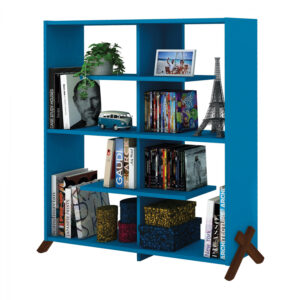 ΒΙΒΛΙΟΘΗΚΗ KIPP ΣΕ ΧΡΩΜΑ ΜΠΛΕ-ΚΑΡΥΔΙ HM2244.25 113x28x115Y εκ.