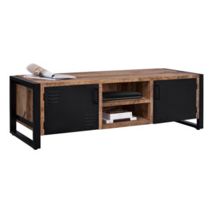 ΕΠΙΠΛΟ TV TURNER HM8189 ΜΕΤΑΛΛΟ ΚΑΙ ΜΑΣΙΦ ΞΥΛΟ MANGO ΦΥΣΙΚΟ 160X45,5Χ51
