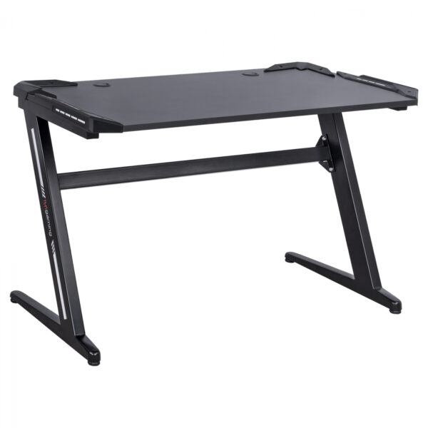 ΓΡΑΦΕΙΟ GAMING PRO PECADO 122×60,5×72 ΜΕ RGB LED ΚΑΙ ΜΑΥΡΟ ΜΕΤΑΛΛΙΚΟ ΣΚΕΛΕΤΟ HM8566