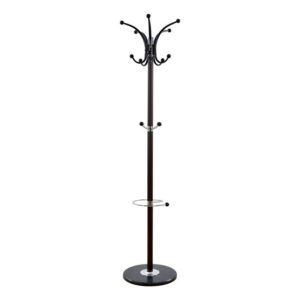 Hat/Coat Stand Metallic HM0038.05 rotating walnut with marble ”37×170 cm
