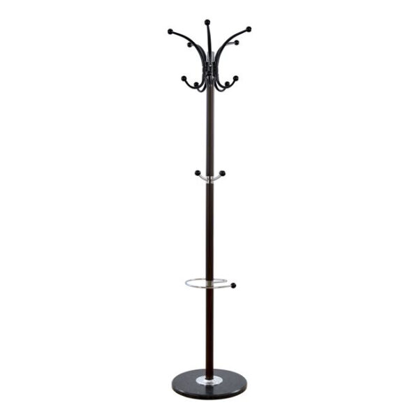 Hat/Coat Stand Metallic HM0038.05 rotating walnut with marble ”37×170 cm