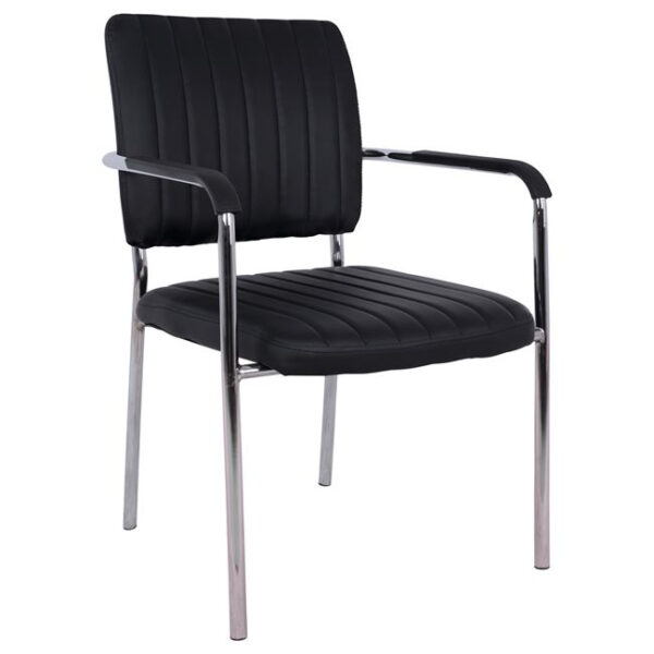 ΚΑΡΕΚΛΑ QUESTA ΜΕ ΜΠΡΑΤΣΑ HM1070.01 ΜΑΥΡΗ 56,5x59x85 cm