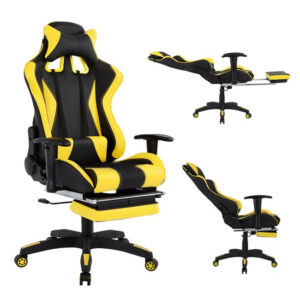 ΚΑΡΕΚΛΑ ΓΡΑΦΕΙΟΥ GAMING HM1063.11 SPEED ΜΑΥΡΟ ΚΙΤΡΙΝΟ & ΥΠΟΠΟΔΙΟ 68 x 71,5 x 134 εκ.