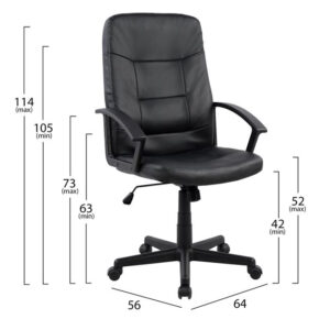 Manager’s office chair HM1033 black 64x56x114 cm.
