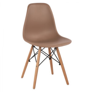 ΚΑΡΕΚΛΑ ΜΕ ΞΥΛΙΝΑ ΠΟΔΙΑ ΚΑΙ ΚΑΘΙΣΜΑ TWIST PP ΓΚΡΙ HM8460.10 46x50x82 εκ.
