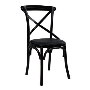 ΚΑΡΕΚΛΑ ΜΕΤΑΛΛΙΚΗ RONNIE ΜΑΥΡΗ HM0140.01 43,5x46x91 εκ.