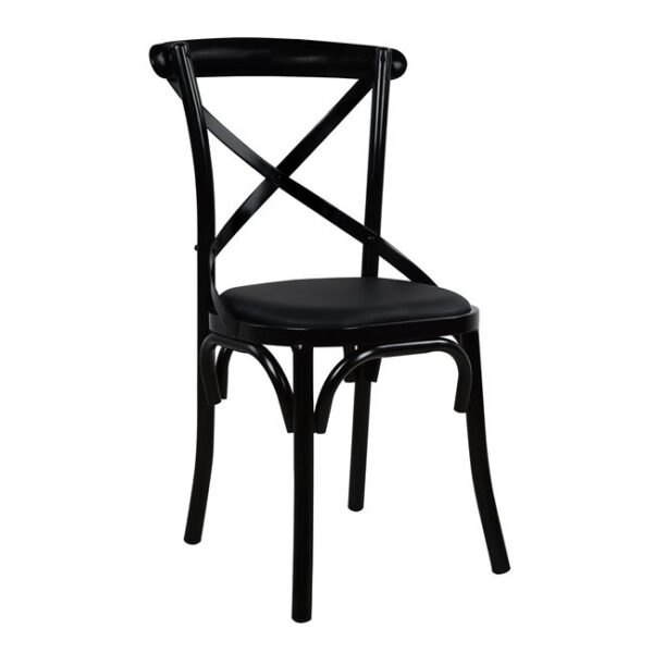ΚΑΡΕΚΛΑ ΜΕΤΑΛΛΙΚΗ RONNIE ΜΑΥΡΗ HM0140.01 43,5x46x91 εκ.