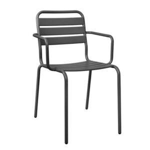 karekla polythrona metalliki anthraki hm