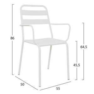 ΚΑΡΕΚΛΑ ΠΟΛΥΘΡΟΝΑ ΜΕΤΑΛΛΙΚΗ ΛΕΥΚΗ ΜΑΤ JASON HM5176.02 55x50x86 cm