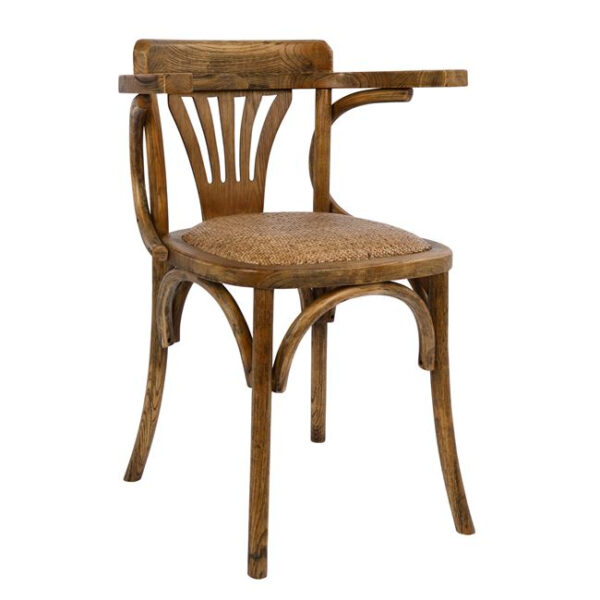 ΚΑΡΕΚΛΑ ΞΥΛΙΝΗ Τ.ΒΙΕΝΝΗΣ ANTIQUE ΦΥΣΙΚΟ HM0180.01 ΜΕ ΨΑΘΑ 58,5×49,5×77 εκ.