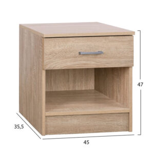 ΚΟΜΟΔΙΝΟ ΜΕ 1 ΣΥΡΤΑΡΙ LANEY SONAMA 45×35,5×47Υ εκ. HM2345.01