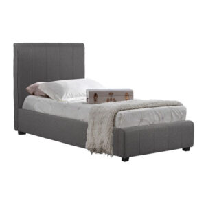 ΚΡΕΒΑΤΙ BECCY 90×200 εκ. ΜΕ ΥΦΑΣΜΑ DARK GREY HM586.05