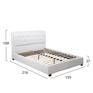 ΚΡΕΒΑΤΙ ODALYS 150×200 εκ. ΜΕ PU ΛΕΥΚΟ HM549.01