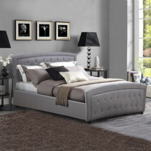 ΚΡΕΒΑΤΙ ODELIA ΜΕ ΥΦΑΣΜΑ DARK GREY HM550.05 150×200 εκ.