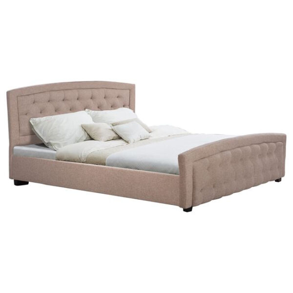 ΚΡΕΒΑΤΙ ODELIA ΜΕ ΥΦΑΣΜΑ ΜΠΕΖ 150×200 εκ. HM550.06