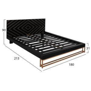 ΚΡΕΒΑΤΙ SHERRI HM8358 ΑΠΟ ΜΑΣΙΦ ΞΥΛΟ MANGO ΜΕ ΜΕΤΑΛΛΙΚΑ ΠΟΔΙΑ 160×200 εκ.