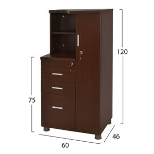 ΝΤΟΥΛΑΠΙ ΙΜΑΤΙΟΘΗΚΗ ΓΡΑΦΕΙΟΥ VANCE ΕΠΑΓΓ. WENGE HM2052.12R 60Χ46Χ120Υ εκ.