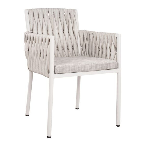 ΠΟΛΥΘΡΟΝΑ ΑΛΟΥΜΙΝΙΟΥ MARTIN ΛΕΥΚΗ ΜΕ RATTAN HM5564.01 55x59x83 Υεκ.