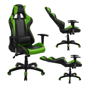 ΠΟΛΥΘΡΟΝΑ GAMING RACING HM1056.03 ΜΑΥΡΟ – ΠΡΑΣΙΝΟ PU 67x70x134 εκ.