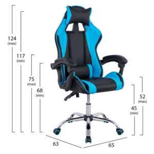 ΠΟΛΥΘΡΟΝΑ GAMING MAISIE HM1145.08 ΜΑΥΡΗ-ΣΙΕΛ 65Χ63Χ124 ΕΚ