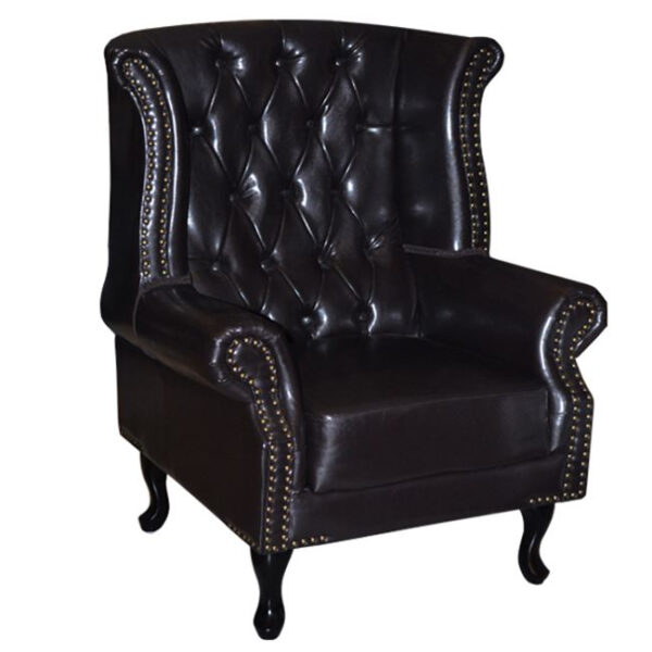 Armchair Chesterfield Polina HM0053.01 PU Dark Brown 83x75x107 cm