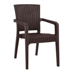 ΠΟΛΥΘΡΟΝΑ ΠΟΛΥΠΡΟΠΥΛΕΝΙΟΥ RATTAN HM5590.03 ΧΡΩΜΑ ΚΑΦΕ 58x55x87 cm.