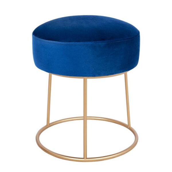 ΣΚΑΜΠΟ KARLO HM8411.08 ΜΠΛΕ ΒΕΛΟΥΔΟ ΜΕ ΧΡΥΣΗ ΒΑΣΗ Φ36×38Υ εκ.