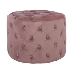 ΣΚΑΜΠΟ KASSIE  ΣΑΠΙΟ ΜΗΛΟ ΒΕΛΟΥΔΟ ΤΥΠΟΥ CHESTERFIELD HM8406.02 Φ60×43Υ εκ.