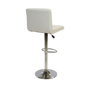 Bar Stool Diana HM202.02 White PU with back and gas lift