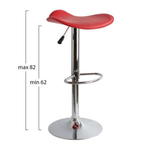 Bar Stool HM201.04 red PU with gas lift 45χ45χ82
