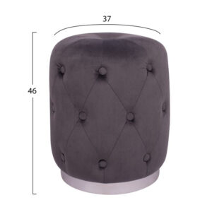 ΣΚΑΜΠΟ TORRIE HM8405.01 ΓΚΡΙ ΒΕΛΟΥΔΟ ΜΕ ΑΣΗΜΙ ΒΑΣΗ Φ37×46Υ εκ.