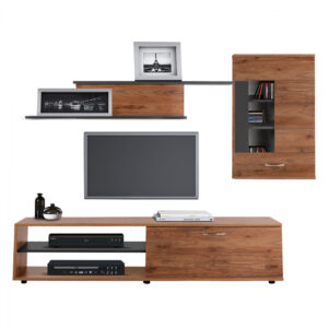 ΣΥΝΘΕΣΗ ΤΗΛΕΟΡΑΣΗΣ AMALFI ΜΟΚΑ-ΓΚΡΙ HM2320.02 160×35,5×180εκ.