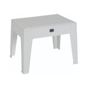 ΤΡΑΠΕΖΑΚΙ ΠΟΛΥΠΡΟΠΥΛΕΝΙΟΥ RATTAN HM5599.01 ΣΕ ΛΕΥΚΗ ΑΠΟΧΡΩΣΗ 55x40x43,5cm