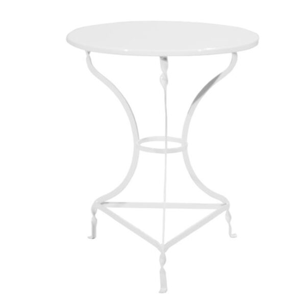 Table White ’60cm Traditional Metallic