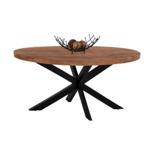 ΤΡΑΠΕΖΙ OVAL 6εκ.ΠΑΧΟΣ ΑΠΟ ΜΑΣΙΦ ΞΥΛΟ MANGO 210Χ100Χ78Υεκ. HM8483