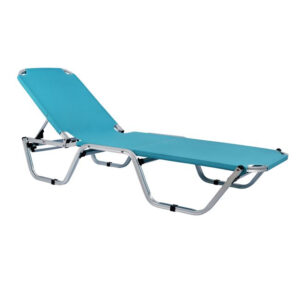 Professional Sunbed Aluminum HM5071.08 Light Blue 60x190x30 cm