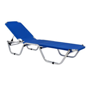 Professional Sunbed Aluminum HM5071.01 Blue 60x190x30 cm