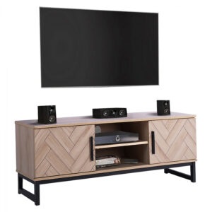 ΕΠΙΠΛΟ TV CHANELLE ΣΕ ΦΥΣΙΚΟ ΧΡΩΜΑ ΜΕ ΜΑΥΡΑ ΠΟΔΙΑ 148x39x49Y εκ. HM8647