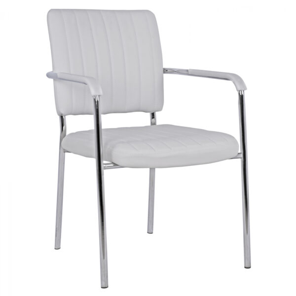 ΚΑΡΕΚΛΑ QUESTA ΜΕ ΜΠΡΑΤΣΑ HM1070.02 ΛΕΥΚΗ 56,5x59x85 cm