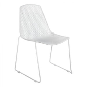 ΚΑΡΕΚΛΑ ΜΕΤΑΛΛΙΚΗ MESH ΛΕΥΚΗ URANIA HM8011.02 56×58,5x86cm