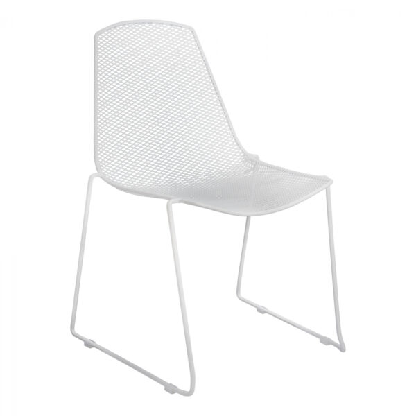 ΚΑΡΕΚΛΑ ΜΕΤΑΛΛΙΚΗ MESH ΛΕΥΚΗ URANIA HM8011.02 56×58,5x86cm
