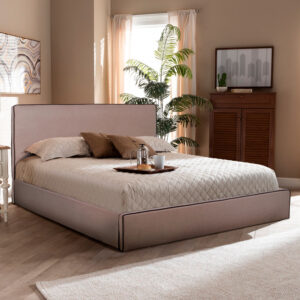 ΚΡΕΒΑΤΙ ALLIE HM584.02 160×200 εκ. ΜΕ ΑΠΟΘΗΚΕΥΤΙΚΟ ΧΩΡΟ ΜΠΕΖ ΥΦΑΣΜΑ