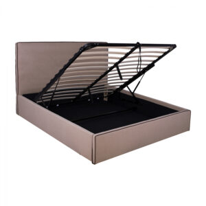 ΚΡΕΒΑΤΙ ALLIE HM584.02 160×200 εκ. ΜΕ ΑΠΟΘΗΚΕΥΤΙΚΟ ΧΩΡΟ ΜΠΕΖ ΥΦΑΣΜΑ