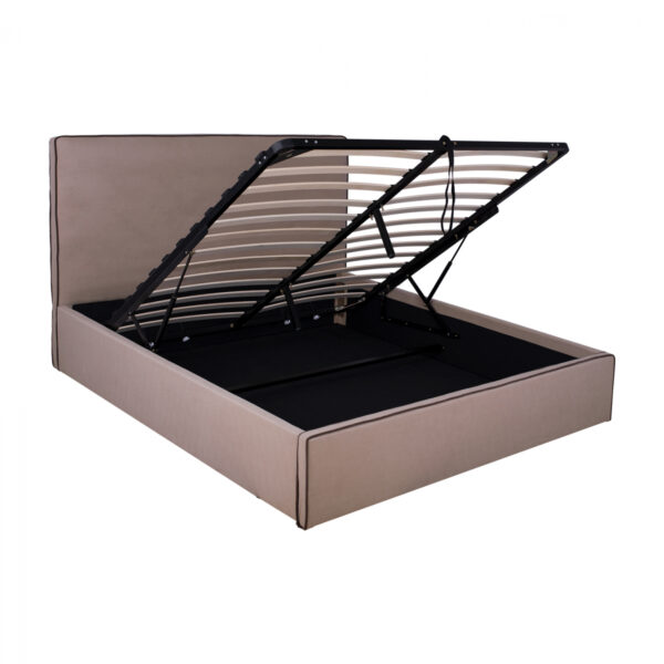 ΚΡΕΒΑΤΙ ALLIE HM584.02 160×200 εκ. ΜΕ ΑΠΟΘΗΚΕΥΤΙΚΟ ΧΩΡΟ ΜΠΕΖ ΥΦΑΣΜΑ