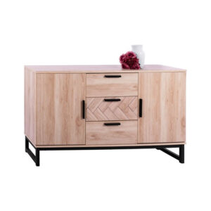 ΜΠΟΥΦΕΣ CHANELLE ΣΕ ΦΥΣΙΚΟ ΧΡΩΜΑ ΜΕ ΜΑΥΡΑ ΠΟΔΙΑ 148×39,5×79,5Y εκ. HM8646