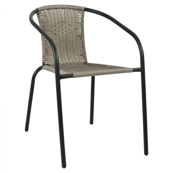 ΠΟΛΥΘΡΟΝΑ ΚΑΡΕΚΛΑ CAMEL HM5015.01 ΓΚΡΙ ΜΕΤΑΛΛΙΚΗ ΜΕ WICKER 48×48-53×72 εκ.