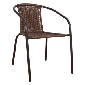 ΠΟΛΥΘΡΟΝΑ ΚΑΡΕΚΛΑ CAMEL HM5015.02 ΚΑΦΕ ΜΕΤΑΛΛΙΚΗ ΜΕ WICKER 48×48-53×72 cm
