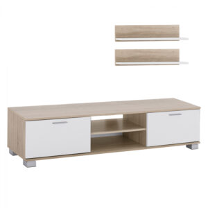ΣΥΝΘΕΣΗ ΤΗΛΕΟΡΑΣΗΣ ΜΕ ΡΑΦΙΑ LACY HM2300.02 ΛΕΥΚΟ SONAMA 180×40 εκ. 180,5×40,5×180εκ.