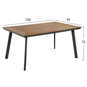 ΤΡΑΠΕΖΙ ΑΛΟΥΜΙΝΙΟΥ TAIFA ΜΕ POLYWOOD HM5132.12 ΓΚΡΙ 160x92x72