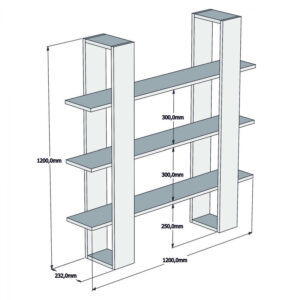 ΒΙΒΛΙΟΘΗΚΗ CORNELIA ΜΕΛΑΜΙΝΗΣ HM9026.01 ΚΑΡΥΔΙ 120×23,2x120Y εκ.